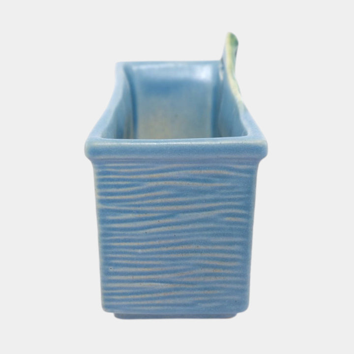 Roseville Bushberry Blue 1941 Art Pottery Ceramic Window Box Planter 383-6 - Just Art Pottery