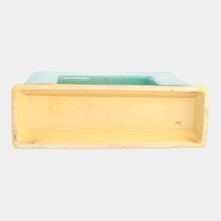 Roseville Artwood Green 1951 Mid Century Modern Pottery Planter 1055-9 - Just Art Pottery