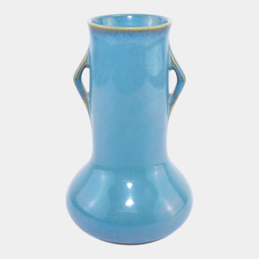 Roseville Rozane Patterns Blue 1941 Mid Century Modern Pottery Ceramic Vase 1-6 - Just Art Pottery