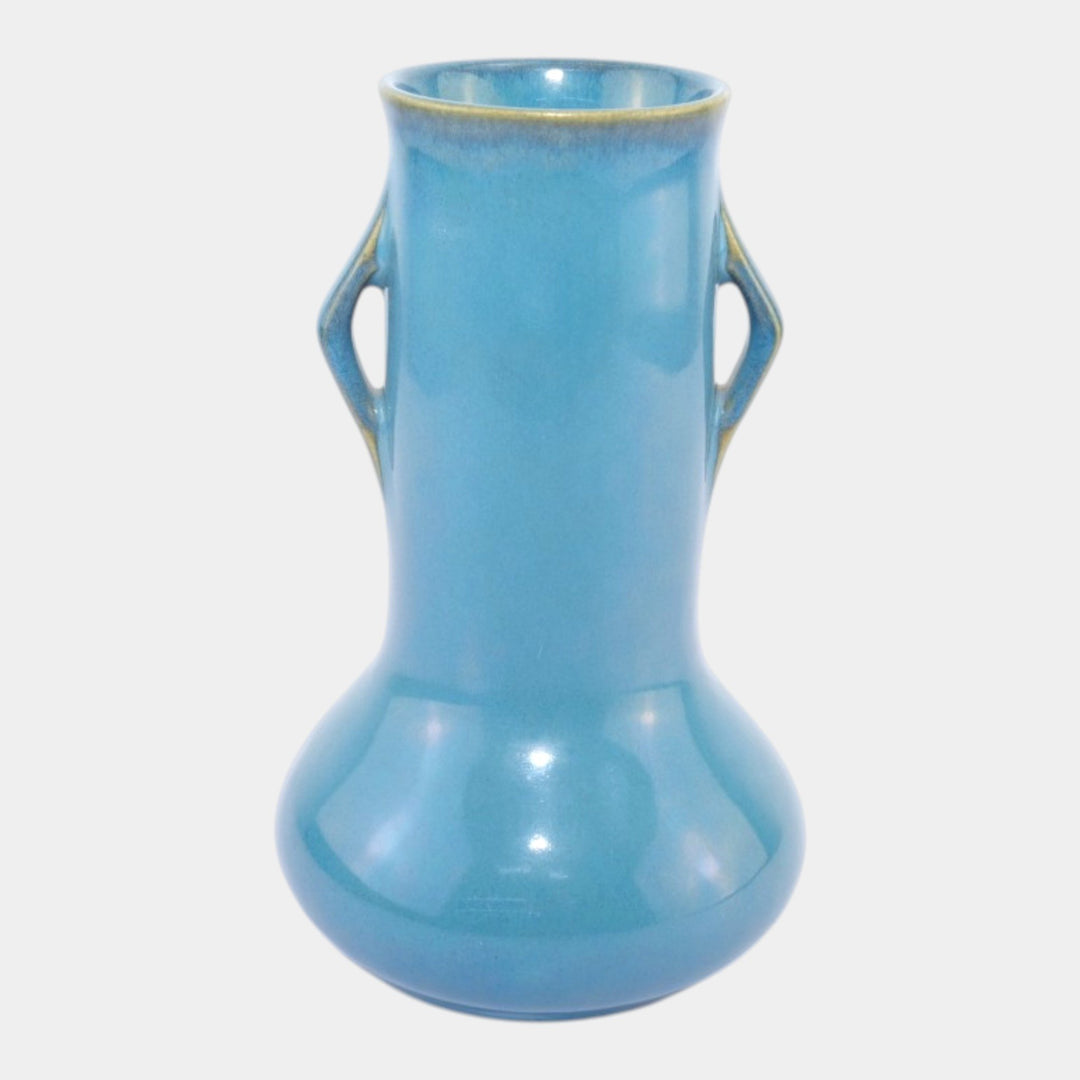 Roseville Rozane Patterns Blue 1941 Mid Century Modern Pottery Ceramic Vase 1-6 - Just Art Pottery