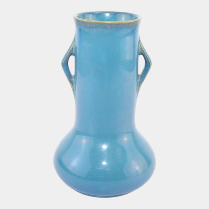 Roseville Rozane Patterns Blue 1941 Mid Century Modern Pottery Ceramic Vase 1-6 - Just Art Pottery