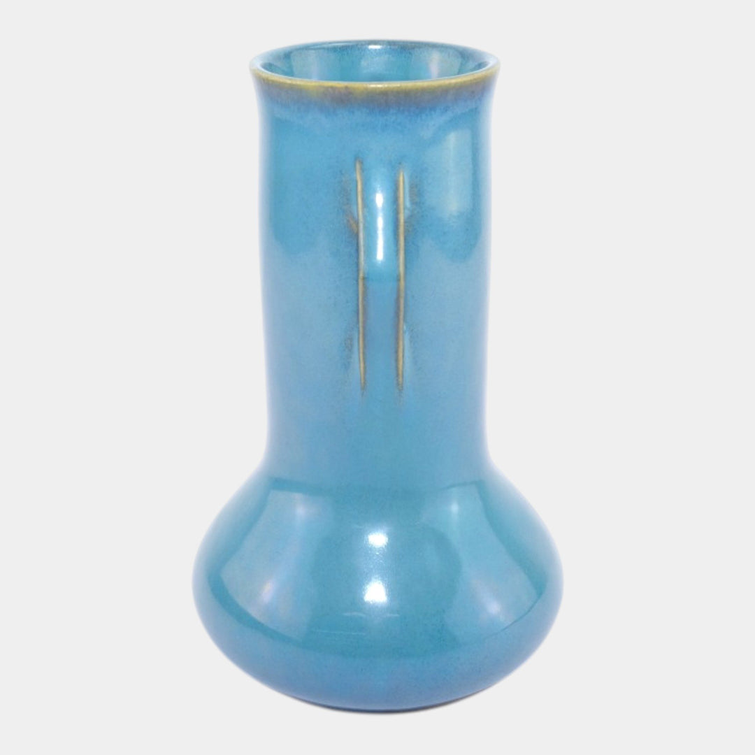 Roseville Rozane Patterns Blue 1941 Mid Century Modern Pottery Ceramic Vase 1-6 - Just Art Pottery