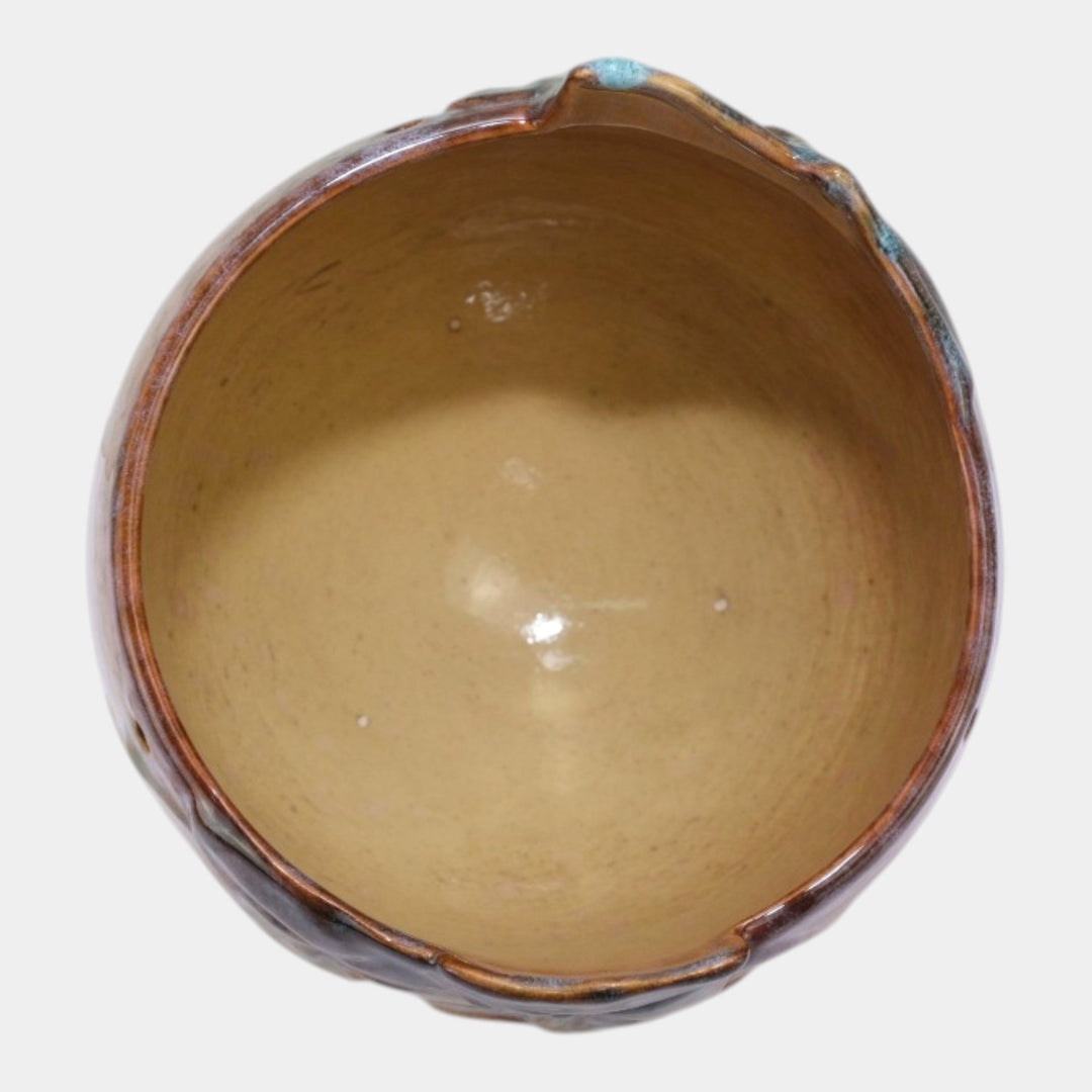 Roseville Wincraft Green 1948 Vintage Art Pottery Ceramic Hanging Basket 261-6 - Just Art Pottery