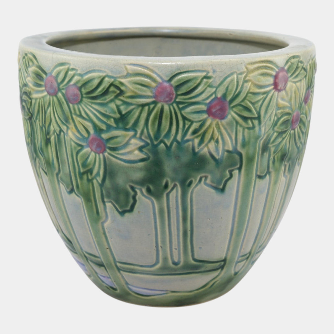 Roseville Vista 1920 Vintage Arts And Crafts Pottery Jardiniere Planter 589-8 - Just Art Pottery