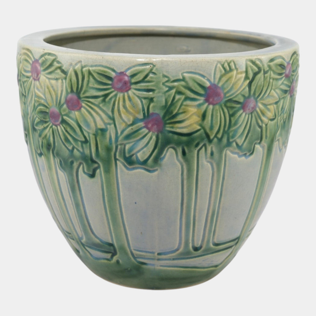 Roseville Vista 1920 Vintage Arts And Crafts Pottery Jardiniere Planter 589-8 - Just Art Pottery