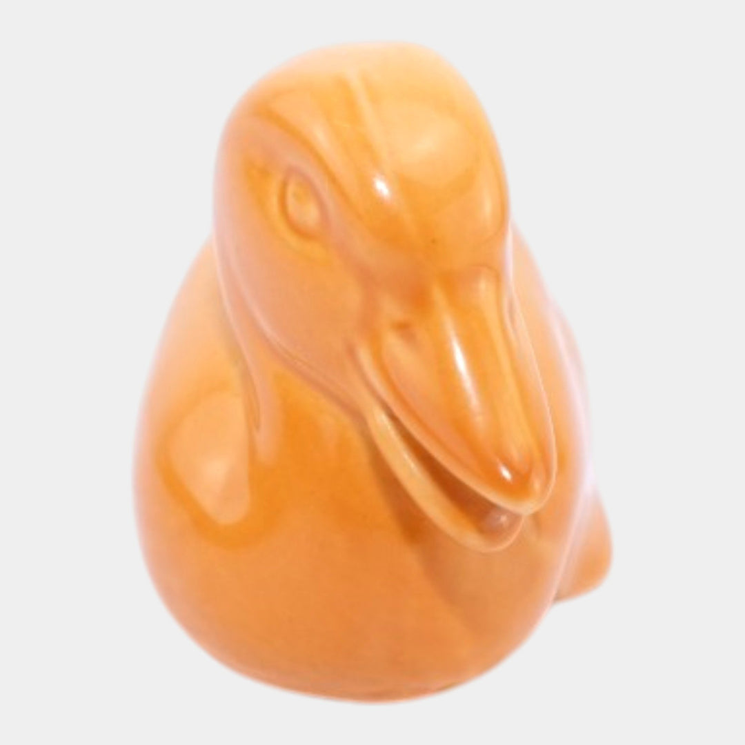 Rookwood 1964 Vintage Art Pottery Orange Duck Ceramic Paperweight Figurine 6064 - Just Art Pottery