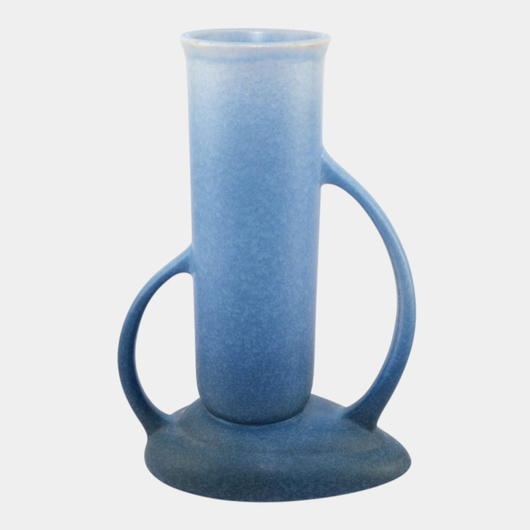 Roseville Rozane Patterns Blue 1941 Mid Century Modern Pottery Ceramic Vase 7-9 - Just Art Pottery