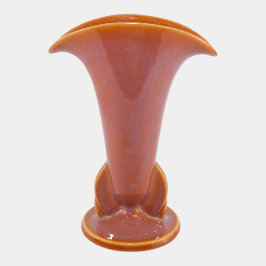 Roseville Rozane Patterns Brown 1941 Vintage Art Deco Pottery Ceramic Vase 6-9 - Just Art Pottery