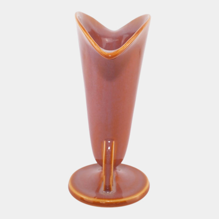 Roseville Rozane Patterns Brown 1941 Vintage Art Deco Pottery Ceramic Vase 6-9 - Just Art Pottery