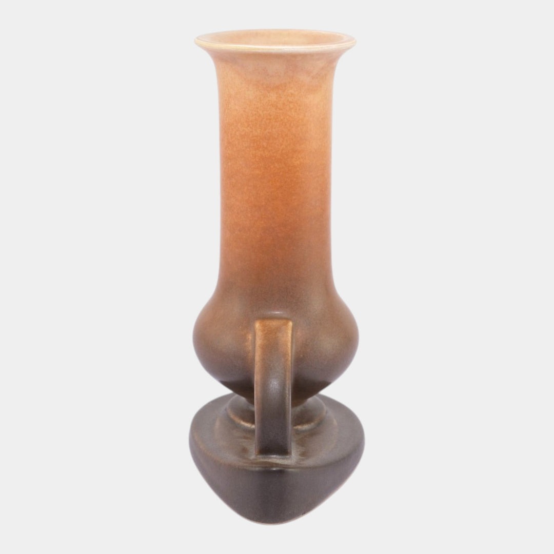 Roseville Rozane Patterns Brown 1941 Vintage Art Pottery Ceramic Vase 2-6 - Just Art Pottery