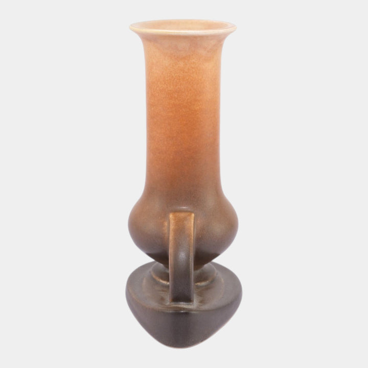 Roseville Rozane Patterns Brown 1941 Vintage Art Pottery Ceramic Vase 2-6 - Just Art Pottery