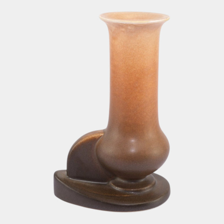 Roseville Rozane Patterns Brown 1941 Vintage Art Pottery Ceramic Vase 2-6 - Just Art Pottery