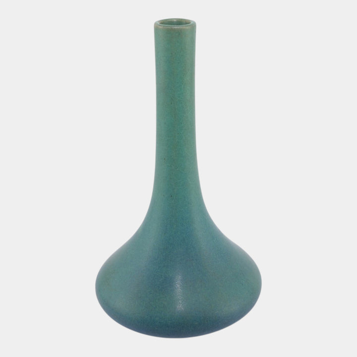Van Briggle 1916 Arts And Crafts Pottery Blue Green Ceramic Bud Vase 418 - Just Art Pottery