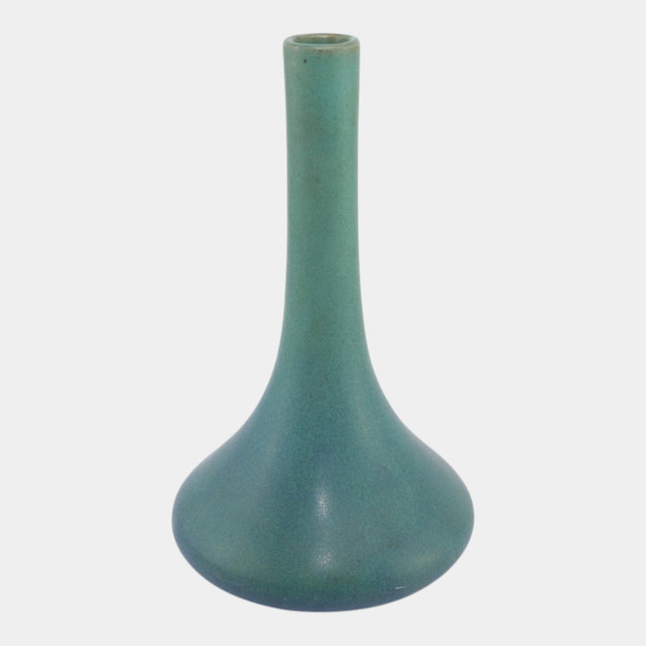 Van Briggle 1916 Arts And Crafts Pottery Blue Green Ceramic Bud Vase 418 - Just Art Pottery