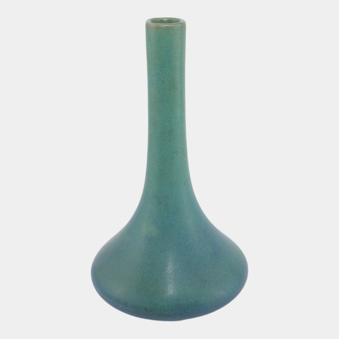 Van Briggle 1916 Arts And Crafts Pottery Blue Green Ceramic Bud Vase 418 - Just Art Pottery