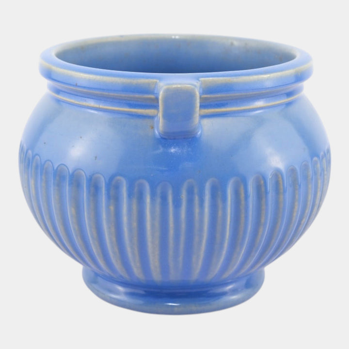 Roseville Rosecraft Colors Blue 1917 Art Deco Pottery Jardiniere Planter 625-5 - Just Art Pottery
