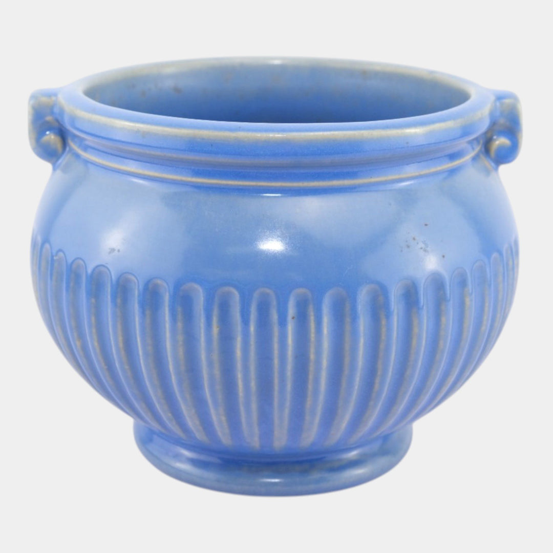 Roseville Rosecraft Colors Blue 1917 Art Deco Pottery Jardiniere Planter 625-5 - Just Art Pottery