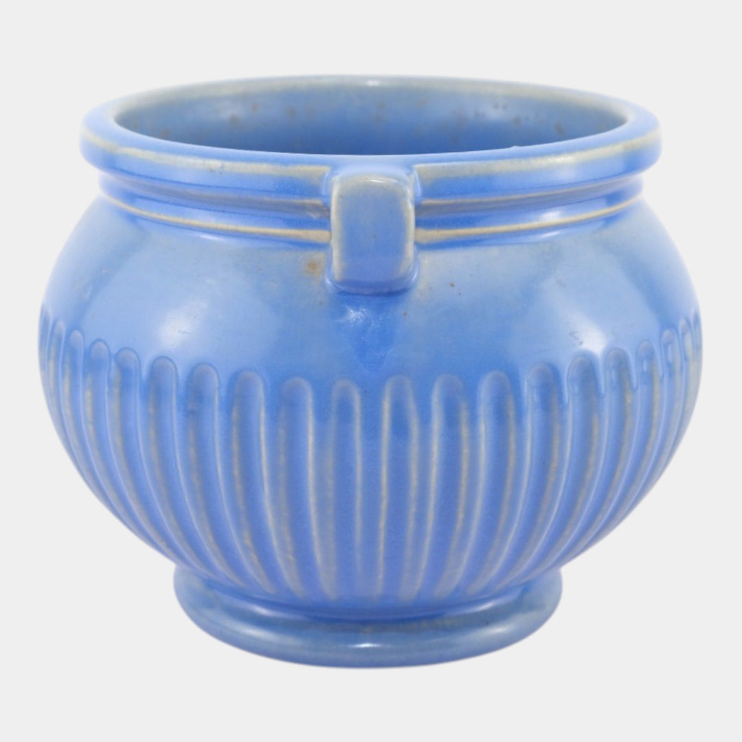 Roseville Rosecraft Colors Blue 1917 Art Deco Pottery Jardiniere Planter 625-5 - Just Art Pottery