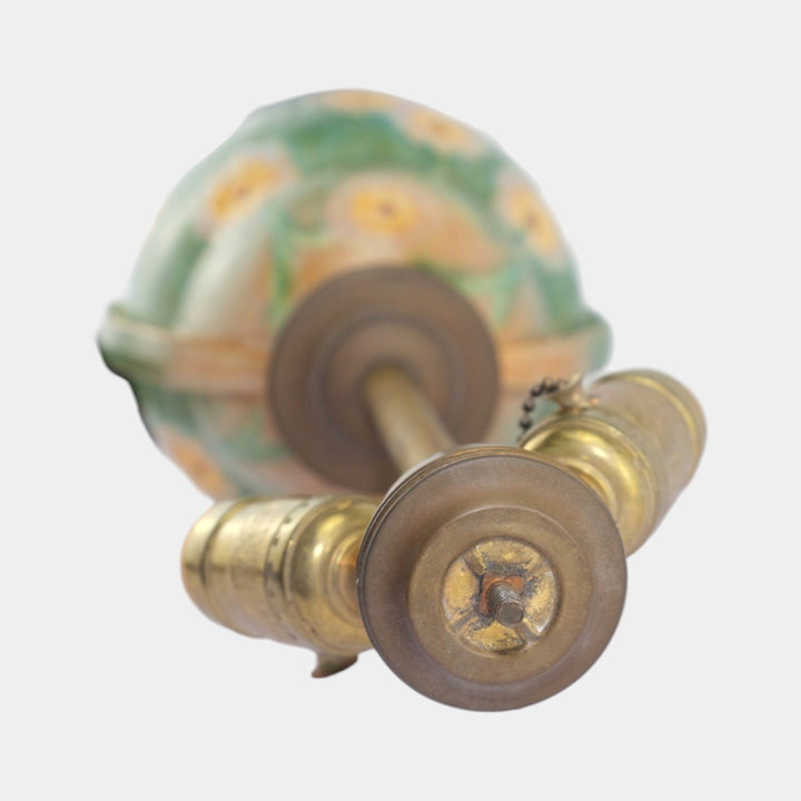 Roseville Floral Motif 1930s Vintage Art Deco Pottery Ceramic Factory Lamp - Just Art Pottery