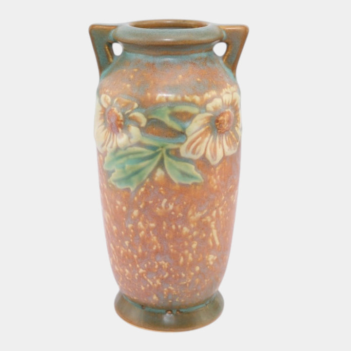 Roseville Dahlrose 1928 Vintage Arts And Crafts Pottery Ceramic Vase 363-6 - Just Art Pottery