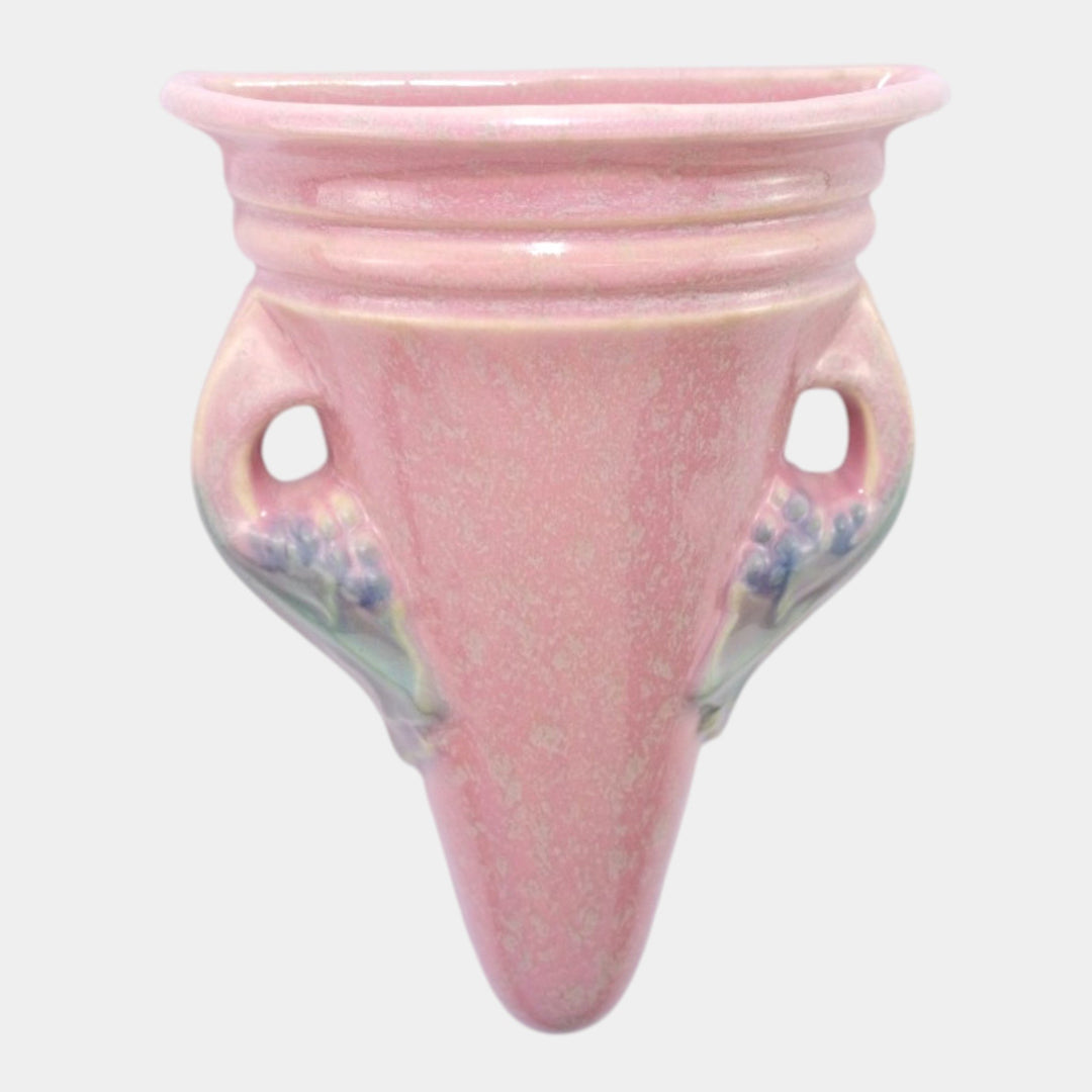 Roseville Tuscany Pink 1927 Vintage Art Deco Pottery Ceramic Wall Pocket 1254-7 - Just Art Pottery