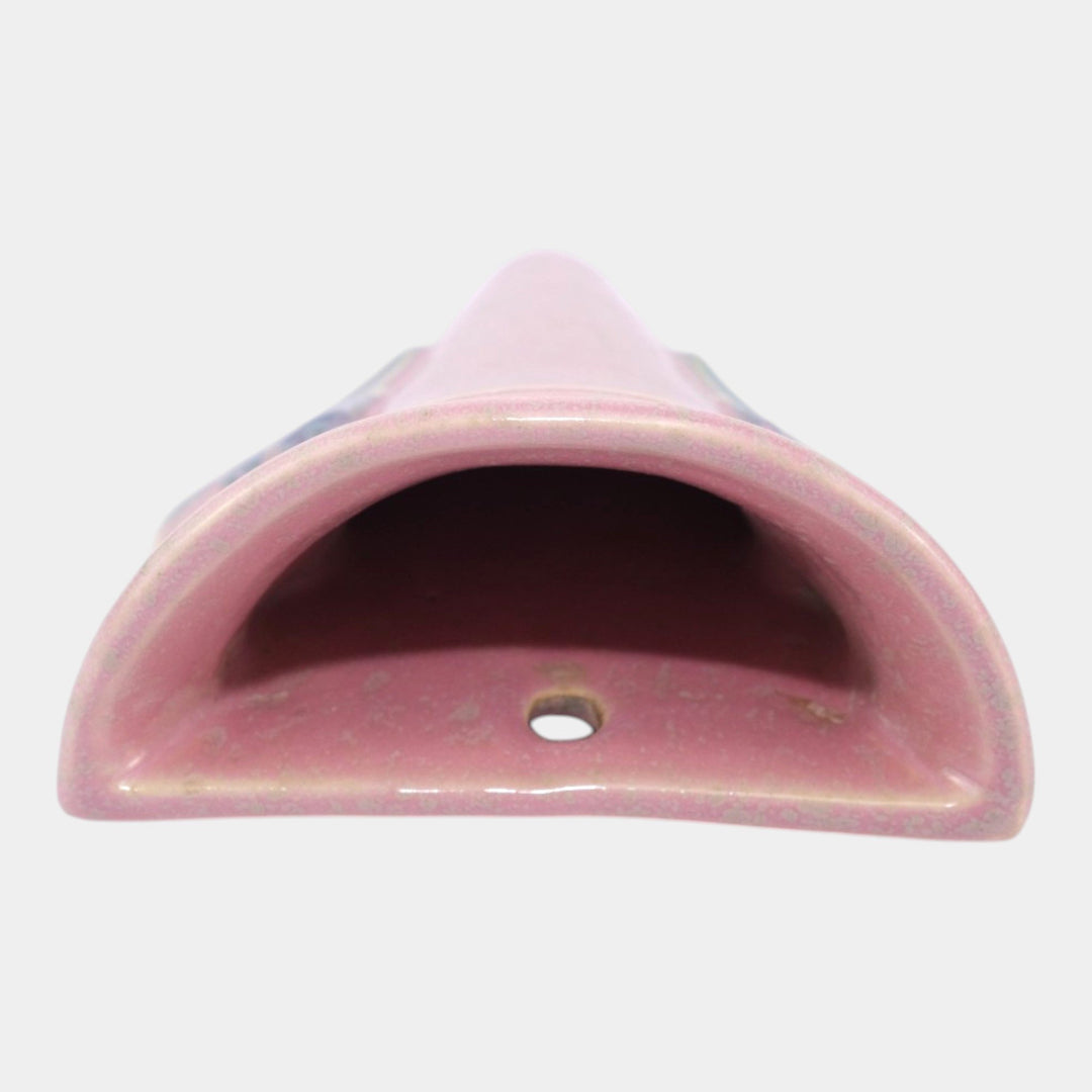Roseville Tuscany Pink 1927 Vintage Art Deco Pottery Ceramic Wall Pocket 1254-7 - Just Art Pottery