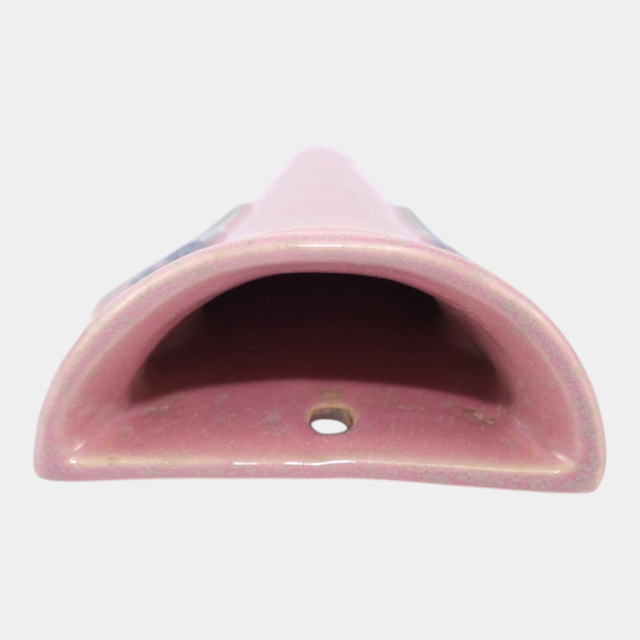 Roseville Tuscany Pink 1927 Vintage Art Deco Pottery Ceramic Wall Pocket 1254-7 - Just Art Pottery