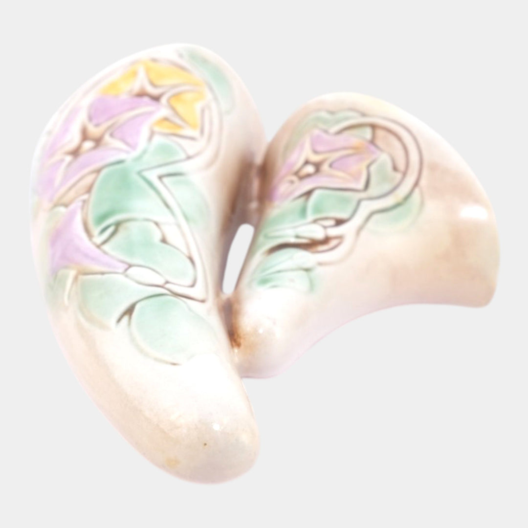 Roseville Morning Glory White 1935 Art Pottery Ceramic Wall Pocket 1275-8 - Just Art Pottery