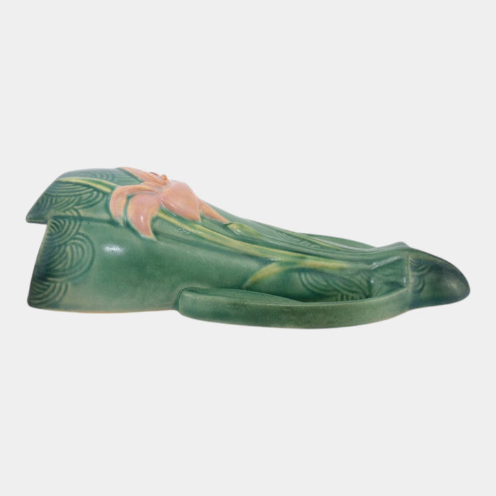Roseville Zephyr Lily Green 1946 Vintage Art Pottery Ceramic Wall Pocket 1297-8 - Just Art Pottery