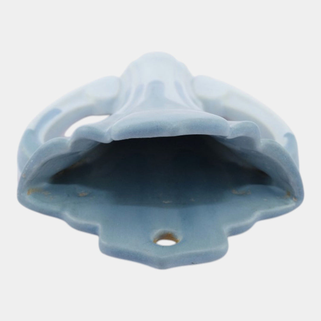 Roseville Carnelian I Blue 1926 Arts And Crafts Pottery Ceramic Wall Pocket 1252-8 - Just Art Pottery