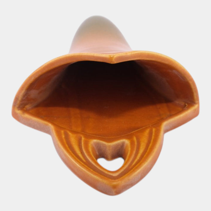 Roseville Rosecraft Burnt Orange 1920 Art Pottery Ceramic Wall Pocket 1236-9 - Just Art Pottery