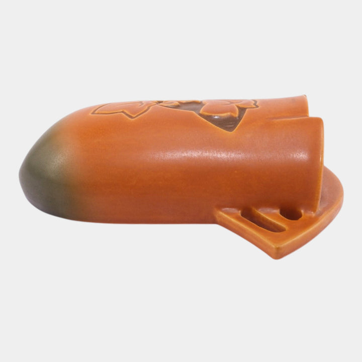 Roseville Silhouette Russet 1950 Mid Century Modern Pottery Wall Pocket 766-8 - Just Art Pottery