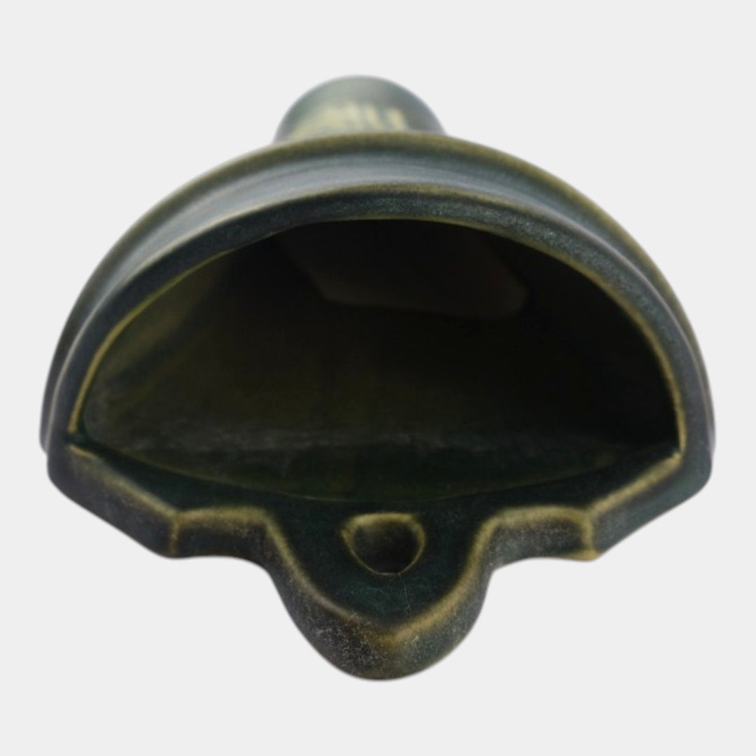 Roseville Rosecraft Panel Green 1926 Vintage Art Pottery Ceramic Wall Pocket - Just Art Pottery