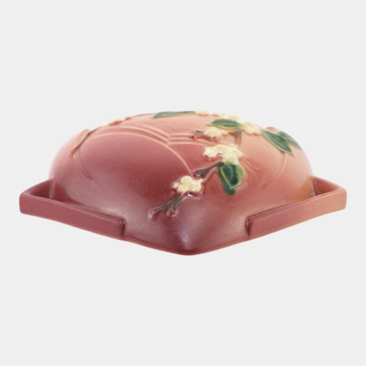 Roseville Snowberry Pink 1947 Mid Century Modern Ceramic Wall Pocket 1WP-8 - Just Art Pottery