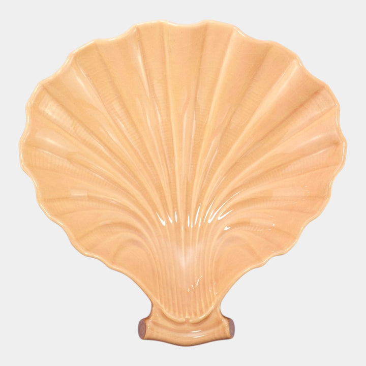 Roseville Capri Brown 1954 Mid Century Modern Pottery Ceramic Shell Bowl - Just Art Pottery