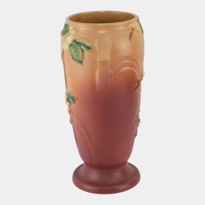 Roseville Snowberry Pink 1947 Mid Century Modern Pottery Ceramic Vase 1V1-10 - Just Art Pottery