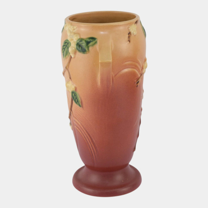Roseville Snowberry Pink 1947 Mid Century Modern Pottery Ceramic Vase 1V1-10 - Just Art Pottery