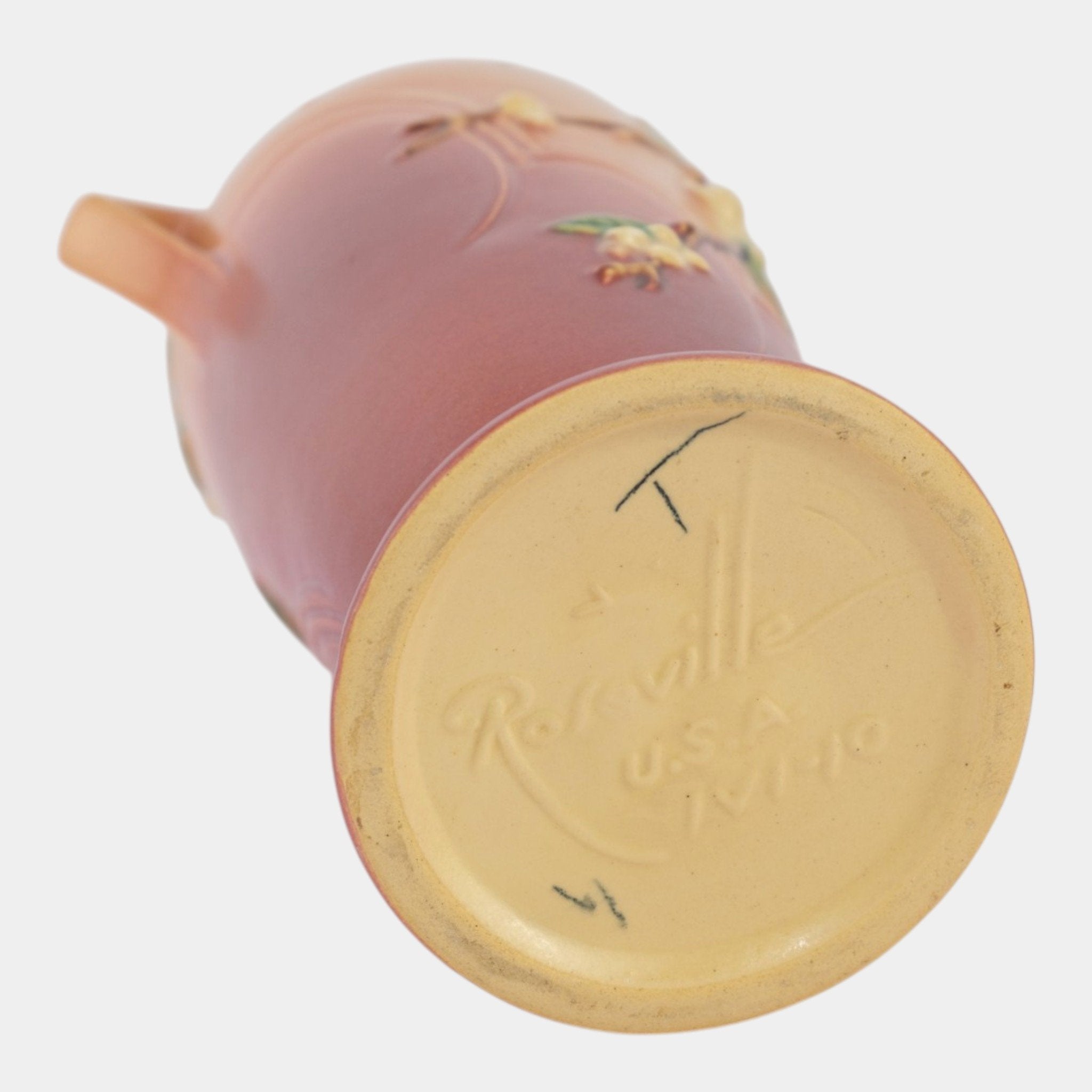 Roseville Snowberry Pink 1947 Mid Century Modern Pottery Ceramic