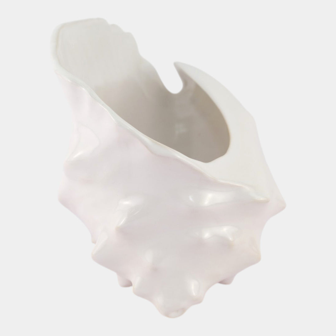 Roseville Rozane Patterns White 1941 Art Pottery Ceramic Shell Planter 410 - Just Art Pottery