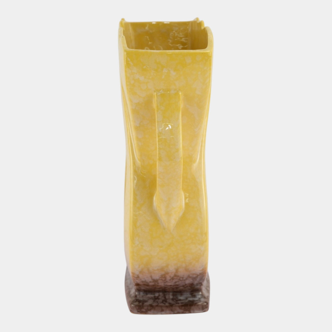 Roseville Artwood Yellow 1951 Mid Century Modern Pottery Ceramic Vase 1059-10 - Just Art Pottery