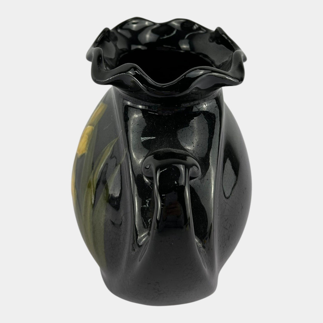 Roseville Rozane Early 1900s Art Pottery Standard Glaze Ruffled Rim Flower Vase - Just Art Pottery