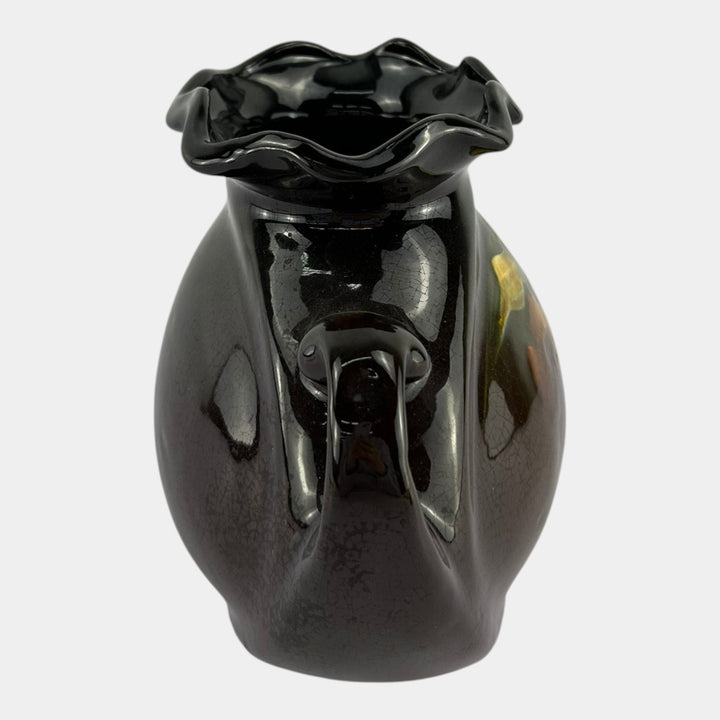 Roseville Rozane Early 1900s Art Pottery Standard Glaze Ruffled Rim Flower Vase - Just Art Pottery