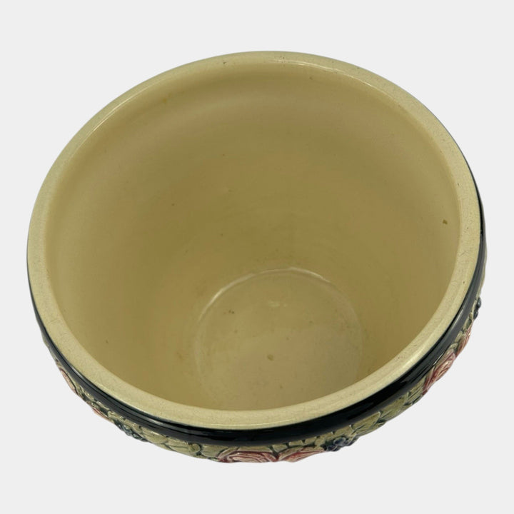 Weller Zona Eldora Chelsea 1920s Vintage Art Pottery Floral Jardiniere Planter - Just Art Pottery