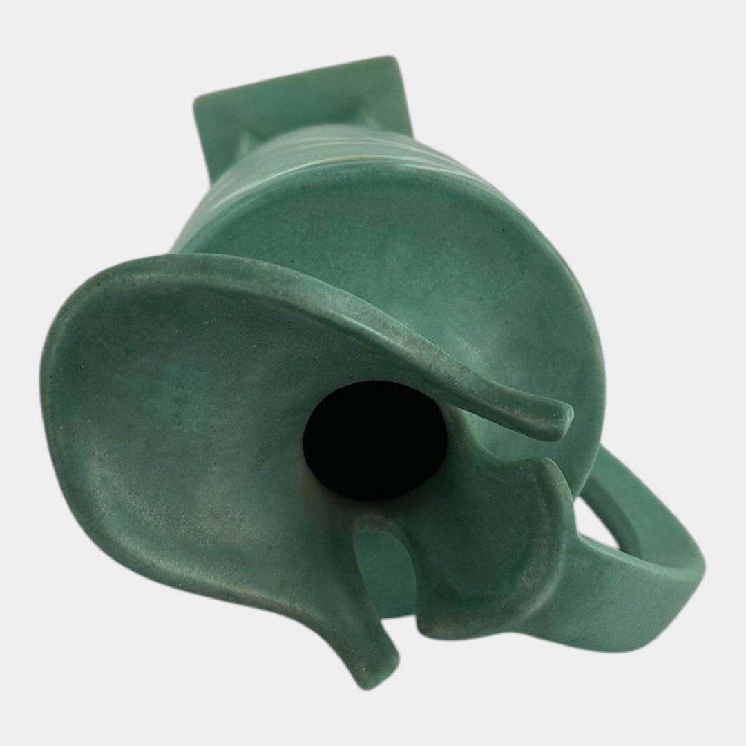 Roseville Dawn Green 1937 Vintage Art Deco Pottery Ceramic Handled Ewer 834-16 - Just Art Pottery
