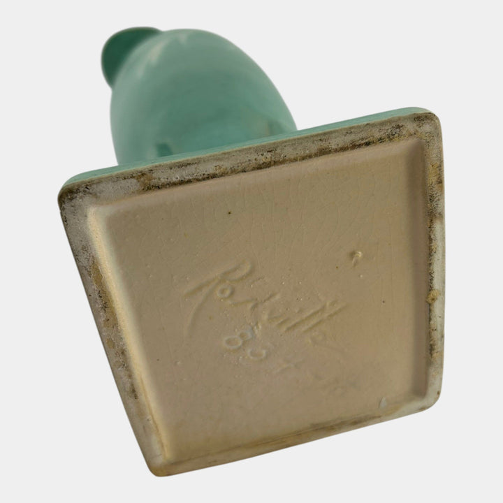 Roseville Dawn Green 1937 Vintage Art Deco Pottery Ceramic Handled Ewer 834-16 - Just Art Pottery