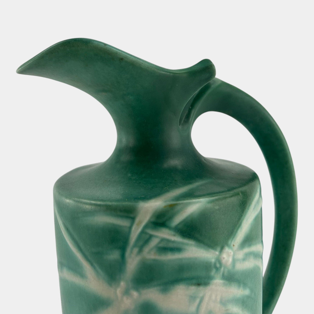 Roseville Dawn Green 1937 Vintage Art Deco Pottery Ceramic Handled Ewer 834-16 - Just Art Pottery