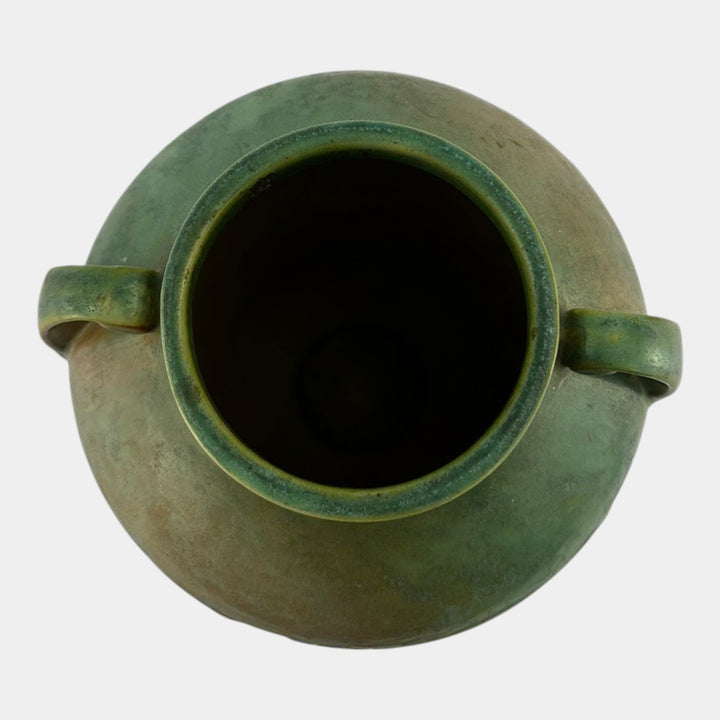 Roseville Baneda Green 1932 Vintage Arts And Crafts Pottery Floor Vase 600-15 - Just Art Pottery