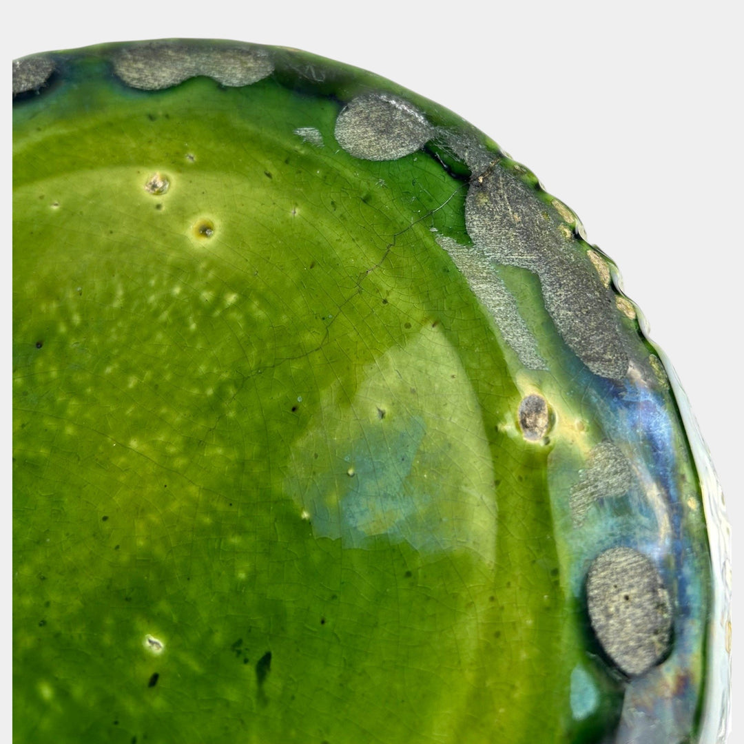 Roseville Mostique 1916 Art Pottery Blended Majolica Jardiniere Pedestal 571-10 - Just Art Pottery
