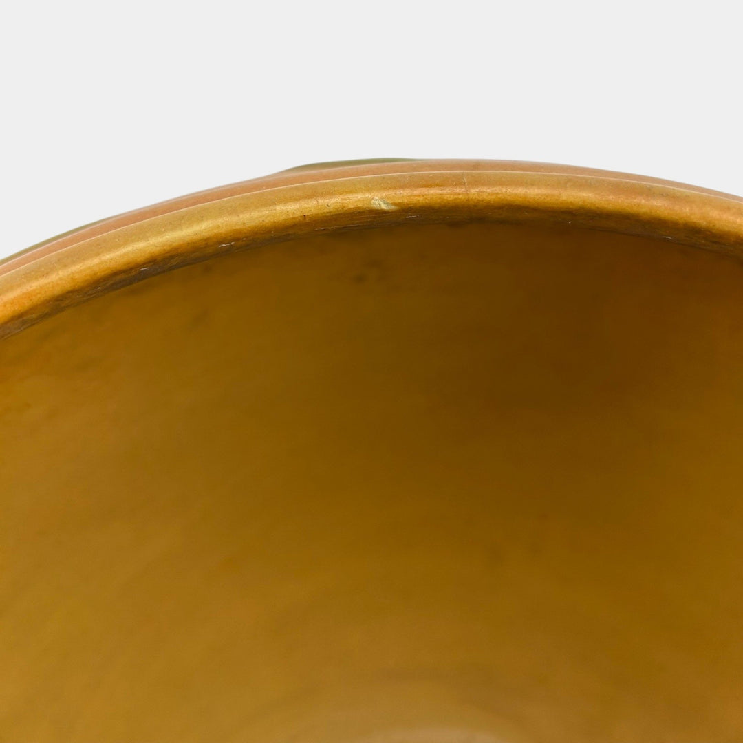 Roseville Freesia 1945 Vintage Art Pottery Brown Jardiniere And Pedestal 669-8 - Just Art Pottery