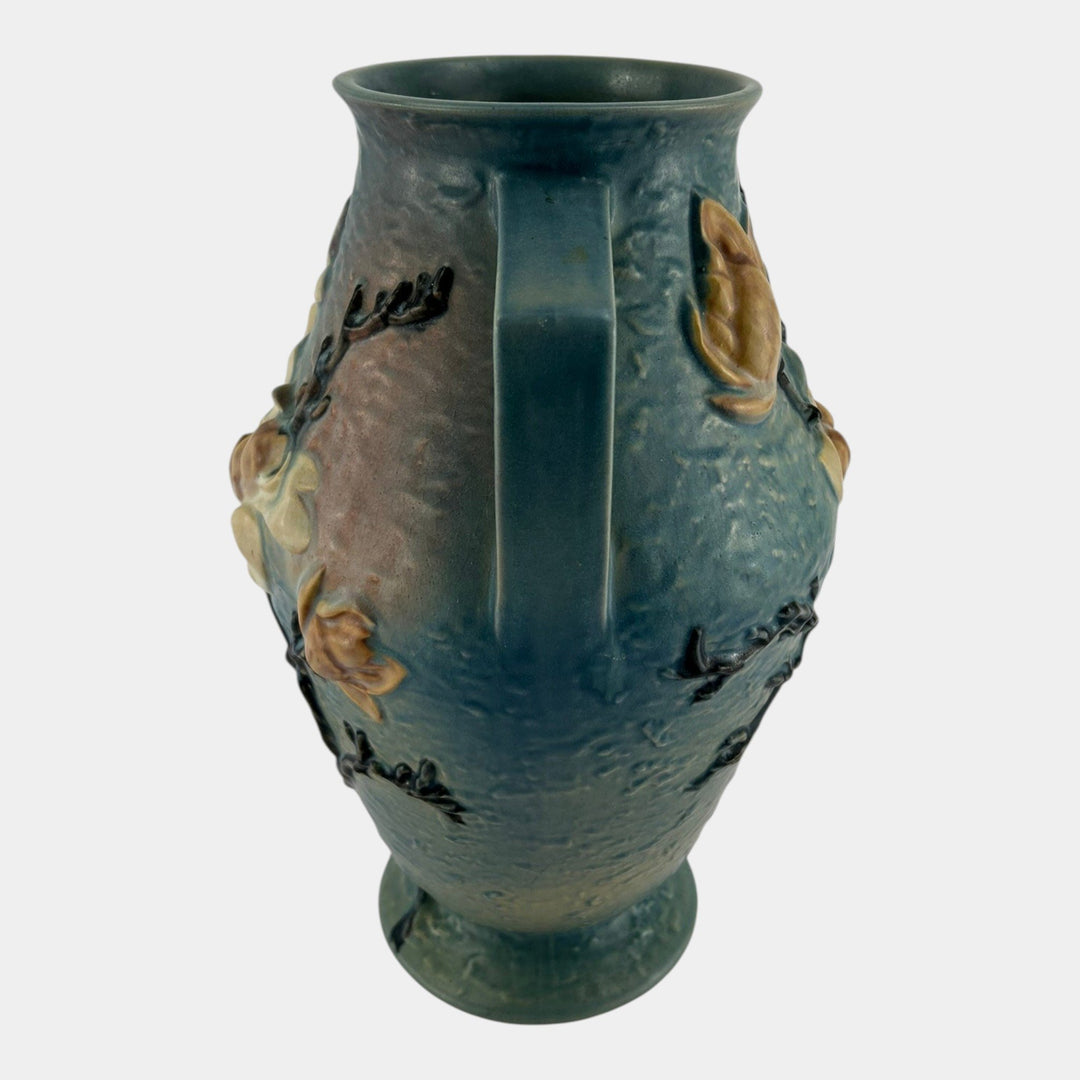 Roseville Magnolia Blue 1943 Vintage Art Pottery Ceramic Floor Vase 97-14 - Just Art Pottery